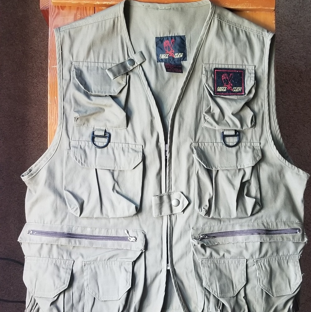 EAGLE CLAW Fly Fishing Vest ~ Multi-Pocketed ~ Siz